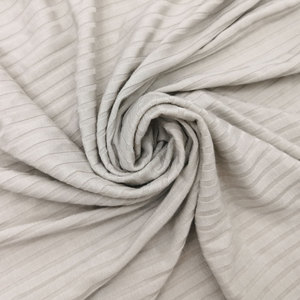 Tela de punto acanalado modal 8*5, tela elástica de viscosa a rayas para camisetas sin mangas, camisetas y camisetas de capa base ajustadas - Product Image 1