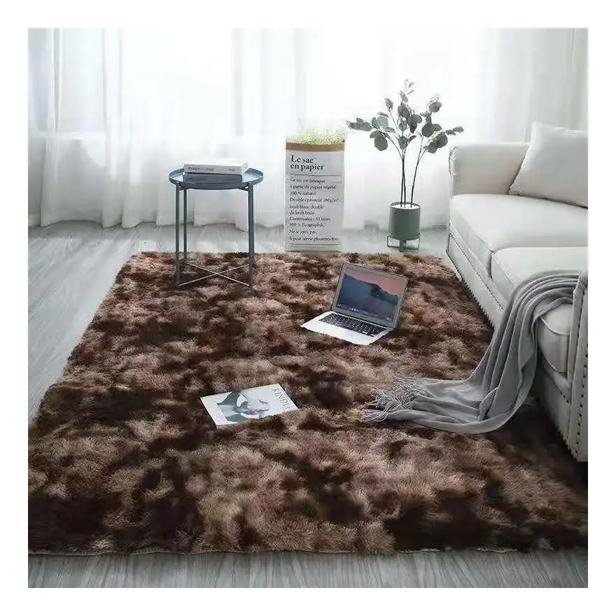 Super soft non-slip bathroom floor long pile shaggy mats