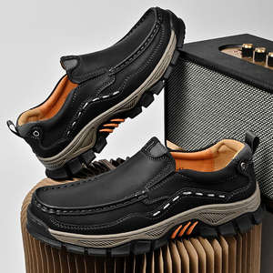Zapatos Casuales de Vestir de Cuero Genuino Hechos a Mano para Hombre, Cómodos Zapatos de Oficina de Cuero Sin Cordones, Modernos y Antideslizantes para Caminar - Product Image 6
