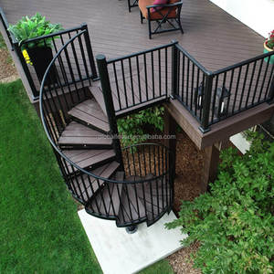 Reilbu phong cách hiện đại xoắn ốc cầu thang thép với điện tráng trong nhà & Ngoài trời lan can cầu thang - Product Image 6