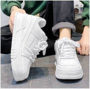 Nouvelles chaussures de sport décontractées tendance et polyvalentes, noires, basses, à lacets, chaussures de skateboard, semelles épaisses, respirantes, chaussures de marche surélevées - Product Image 4