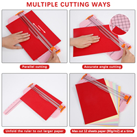 Cortador de Papel A4 Portátil de Escritorio, Recto y en Ángulo, para Fotos, Manualidades, Álbumes de Recortes, Oficina y Escuela