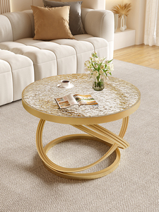 Mesa <span class=keywords><strong>de</strong></span> centro crema <span class=keywords><strong>de</strong></span> estilo italiano, diseño minimalista moderno, <span class=keywords><strong>Cara</strong></span> <span class=keywords><strong>de</strong></span> vidrio templado Simple, muebles creativos para sala <span class=keywords><strong>de</strong></span> estar para uso doméstico - Product Image 2