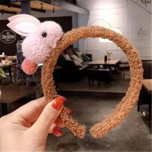 New Kids Hair Bands Cute Animals Rabbit Style Three-Dimensional Plush Rabbit Headband Children Girls Hair Accessories