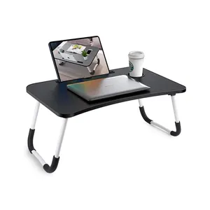 Portable Laptop Bed Tray Table Notebook Stand Reading Holder Cup Laptop Desk Foldable Laptop Table