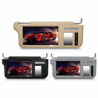 Monitor LCD TFT Universal 7 Inch untuk Sun Visor Mobil dengan Cermin Rias Terintegrasi dan Layar Kamera Mundur
