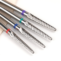 Fraise à ongles professionnelle en carbure de tungstène pour le retrait de gel, nettoyeur d'ongles, lime conique de sécurité pour l'élimination des strass, prise US Jinyi