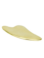 Grattoir Gua Sha en Cuivre Pur en Forme de Corne, Planche Guasha Style Corne de Bœuf en Laiton, Bord Lisse, Outil de Massage et de Spa pour Grattage des Méridiens TCM