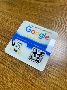 Google Google Review Tap Customized QR Code Logo Google Review Nfc Stand Google Review Acrylic Plate Tap NFC Display Stand