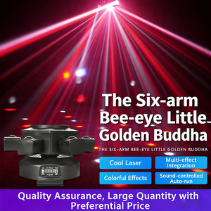 YSH 150W Six Arm Stage <strong>Lights</strong> <strong>DMX</strong> Moving Head <strong>Light</strong> 4 in 1 LED Bee Beam Laser Lighting Strobe for Night Club Bar Show Events - Product Image 3