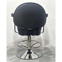 Chaise de casino pliable de luxe YH noire avec accoudoirs et pieds en acier inoxydable pour le poker texan, les jeux de casino et le divertissement