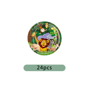 Offre Spéciale : Nappe Ronde Moderne 10 Pièces Thème Animaux de la <span class=keywords><strong>Jungle</strong></span> avec Gobelets et Serviettes – Fournitures de Fête - Product Image 6
