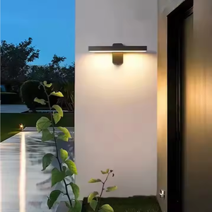 Applique murale moderne pour <span class=keywords><strong>portail</strong></span> de jardin, éclairage décoratif extérieur pour la maison, boîtier en aluminium noir, appliques murales à montage en surface - Product Image 3
