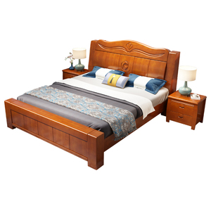 Lit en bois massif de style chinois pas cher, lit double de 1,8 m, lit de 1,5 m, vente directe d'usine, meubles de <span class=keywords><strong>chambre</strong></span> <span class=keywords><strong>à</strong></span> <span class=keywords><strong>coucher</strong></span> - Product Image 5