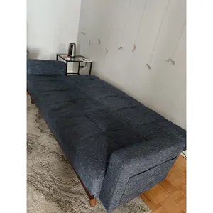 Divano letto Structube Lois trapuntato 86 cm x 201 cm x 91 cm - Blu - Product Image 5