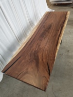 Plateau de table en bois naturel irrégulier pour restaurant, plateau de table en bois massif avec bord naturel pour table à manger, comptoir