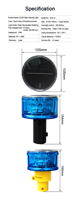 Feu de signalisation routière solaire ultra-lumineux et ultra-résistant à 12 LED en plastique, étanche IP66, à haute intensité et réflecteur prismatique