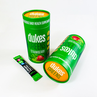 Boîte d'emballage en papier de poudre de supplément nutritionnel de qualité alimentaire en tube rond Superfood naturel