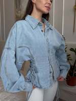 Chemises en jean pour femmes American 2026, nouvelle collection printemps, style rétro, coupe décontractée, en pur coton délavé, délavage moyen, épaules tombantes