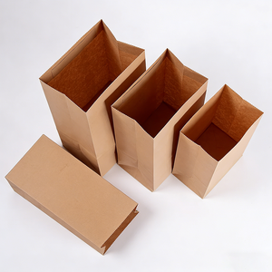 ถุงกระดาษคราฟท์ก้นเหลี่ยมแบบกำหนดเองได้ ขายส่งจำนวนมาก เกรดอาหาร หลายขนาด สำหรับร้านอาหาร บรรจุภัณฑ์เบเกอรี่แบบนำกลับบ้าน - Product Image 3