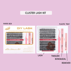 (Nhà máy cung cấp trực tiếp) bán buôn Faux Mink Fluffy DIY cụm lông mi mở rộng <span class=keywords><strong>pre</strong></span>-cắt phân khúc cá nhân DIY Lash cụm Kit - Product Image 6