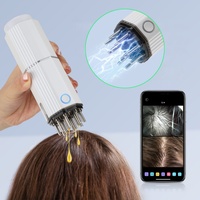 Masseur capillaire visuel avec caméra HD pour analyse du cuir chevelu, micro-vibrations, applicateur d'huile pour le cuir chevelu et peigne analyseur de cheveux