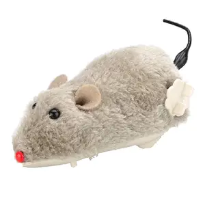 Lindo ratón corriendo teaser juguetes de gato de peluche para gatos de interior interactivo automático gato juguete ratón