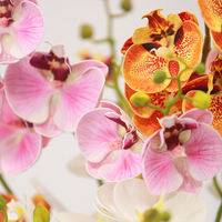 Fleur artificielle Orchidée Papillon effet naturel, branche unique 98 cm, pour cérémonie de mariage, remise de diplôme, décoration intérieure, Pâques