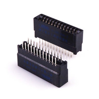 Conector de borde recto para tarjeta PCB de 2.54 mm de paso, 8, 10, 12, 14, 16, 20, 22, 24, 26, 30, 36, 44, 50, 60, 62, 64, 72, 80, 100, 120 pines, con punta de oro
