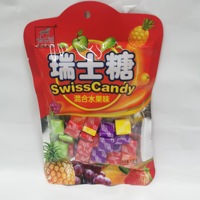 Sucre suisse 100g, mélange de fruits au goût agréable bonbon nostalgique moyen gonflable emballage de bonbons mous sucre nourriture