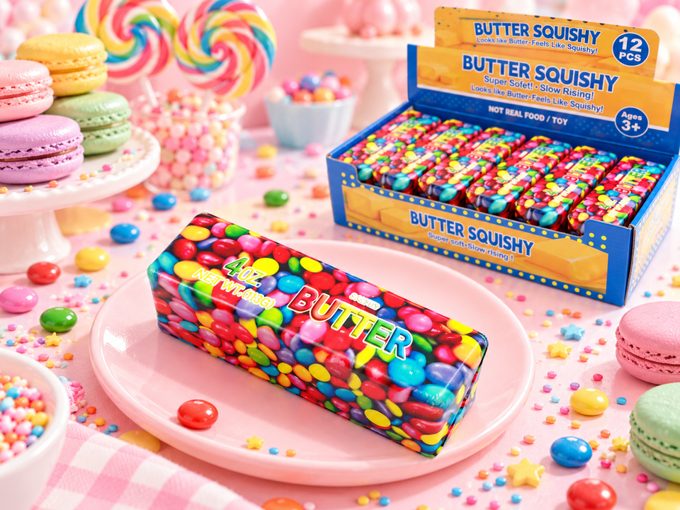 PU Realistic Mini Chocolate Candy Butter Bar Squishy Toy, Soft Slow ...