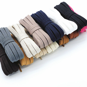Lacets de chaussures Olian de haute qualité, épais, en polyester double couche, 8 mm de large, colorés, plats, lacets pour baskets NB - Product Image 2
