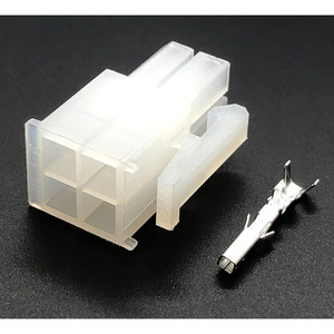 Pcb Connector 4 <b>Pin</b> 4.2mm Male And Female Terminal For Automotive Motorcycle Use White Plastic Ip20 - Product Image 2
