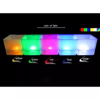 Multi Colors LED Light Seau à glace Vin Champagne Seau à boisson Bière Glacière Bar Party Double Wall 3.5L
