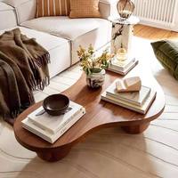 Table basse en bois massif au design minimaliste et unique, style moderne, pour petit appartement, salon, meubles de maison, table à thé