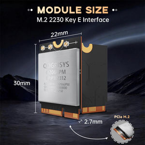 Module <span class=keywords><strong>Wifi</strong></span> Bt Wifi6e QCA2066 IEEE802.11a/b/g/n/ac/ax 2.4/5/6GHz 160MHz 13.0x15.0x2.3mm 2T2R Pcie <span class=keywords><strong>Point</strong></span> <span class=keywords><strong>d</strong></span>'<span class=keywords><strong>accès</strong></span> <span class=keywords><strong>Wifi</strong></span> pour tablette - Product Image 2