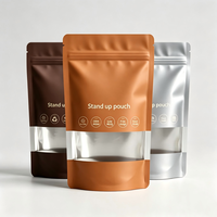 Sachet d'emballage alimentaire personnalisé avec logo couleur, résistant à l'humidité, en plastique recyclable, avec fermeture éclair et encoche de déchirement pour aliments