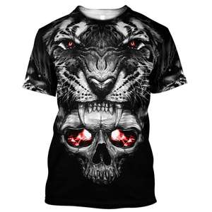 Schädel Engel und Dämon Jesus 3D-Druck Herren T-Shirts Sommer mode Harajuku Tops Tee - Product Image 6