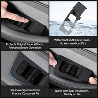 Compatible Tesla Model Y 2025 (version améliorée) – Tapis de protection en silicone pour bouton de lève-vitre, accessoire intérieur
