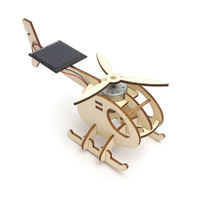 Hélicoptère à énergie solaire, puzzle en bois 3D pour enfants