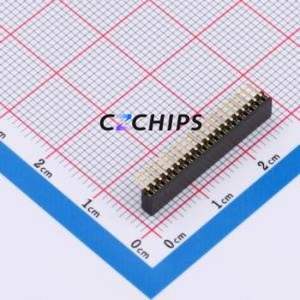 X1311FR-20-C43D24 Pin Socket Bent Lead Through Hole,P=1.27mm Connector 1x20P 1.27mm Square Hole Right Angle Insert - Product Image 2