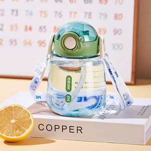 Vaso Infantil con Pajita de Dibujos Animados, Portátil, de Plástico, <span class=keywords><strong>para</strong></span> Bebidas al Aire Libre, Botellas de Agua <span class=keywords><strong>para</strong></span> Niños <span class=keywords><strong>para</strong></span> el Regreso a Clases - Product Image 5