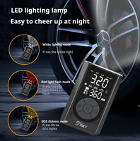 New Portable Tire Inflator Air Compressor with Battery Digital Screen Emerncy LED Light for Tire Inflation