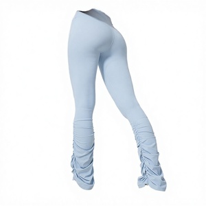 Leggings de sport décontractés pour femmes, taille mi-haute, respirants, antibactériens, en soie respirante, avec coutures techniques et imprimé sexy, haute qualité - Product Image 4