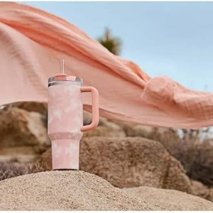 40 oz Stainless Steel Vacuum Insulated Tumbler Party Use Eco-Friendly Customizable Logo Color Straw Coffee Cup Keeps <b>Drinks</b> - Product Image 6