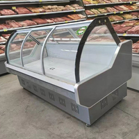 Vitrine Réfrigérée de Boucherie Économe en Énergie de 1.5m, Présentoir Réfrigéré pour Supermarché