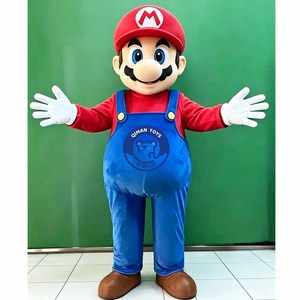 Costume de mascotte de dessin animé <span class=keywords><strong>Mario</strong></span> Luigi en peluche de qualité supérieure, taille adulte, personnalisé par Qiman, en vente - Product Image 3