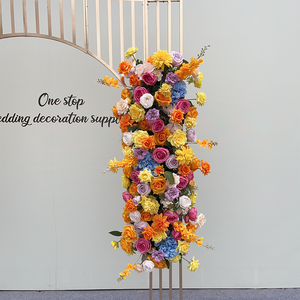 Arreglo de Flores Artificiales Colgantes LEDA, Flores de Seda Coloridas, Decoración para Pasillo de Boda, Gran Venta - Product Image 3