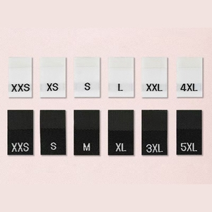 ป้ายผ้าโพลีเอสเตอร์ทอลายสี่เหลี่ยมสี่เหลี่ยมสำหรับกระเป๋าเสื้อผ้ารองเท้า-พับขอบตัดด้วยความร้อน - Product Image 2