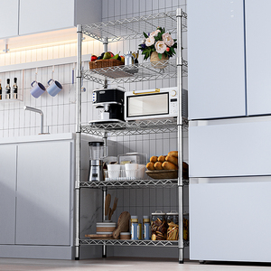 MZG 1250 lbs Steel Heavy Duty 5-Tier Utility Chrome Shelving <b>Unit</b> Steel Organizer Wire Rack for Garage - Product Image 6